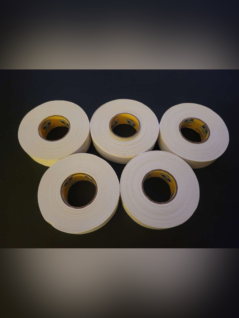 5 Rolls of White Cloth Hockey Tape New